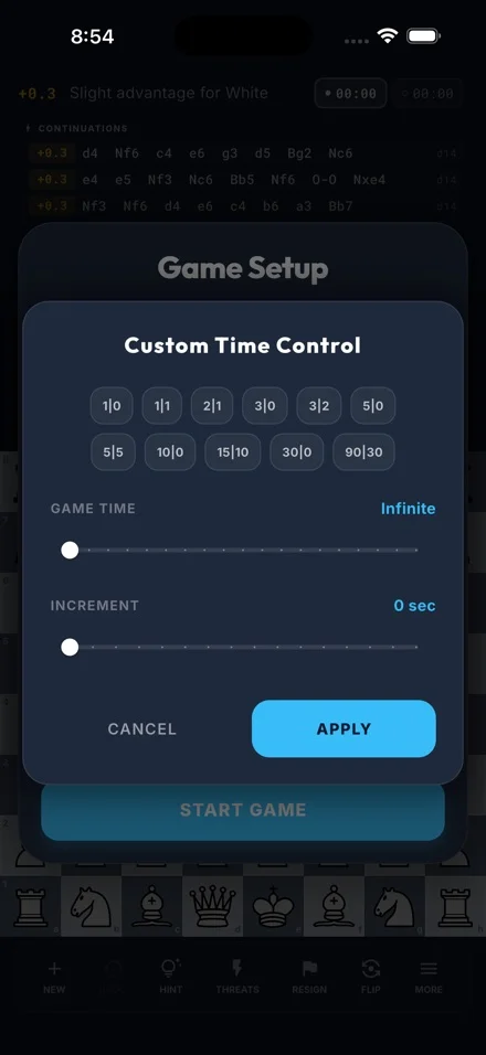 Time control picker